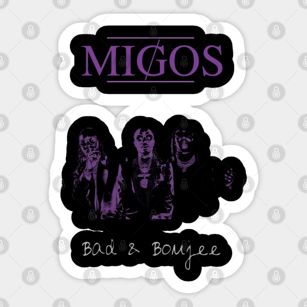 Migos Bad n Boujee Sticker by Yohanes Christian